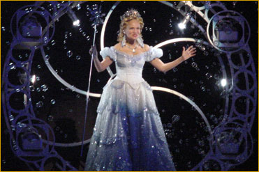 Glinda the good traveling by bubble